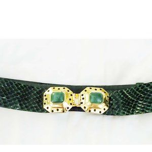 Judith Leiber snakeskin belt